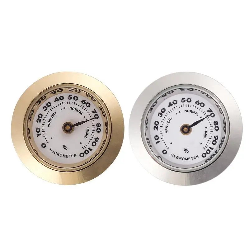 1Pcs Cigar Tobacco Humidity Gauge Tool & Glass Lens 28mm Hygrometer Moisture Meter For Humidors Humidity Sensitive Gauge view 6