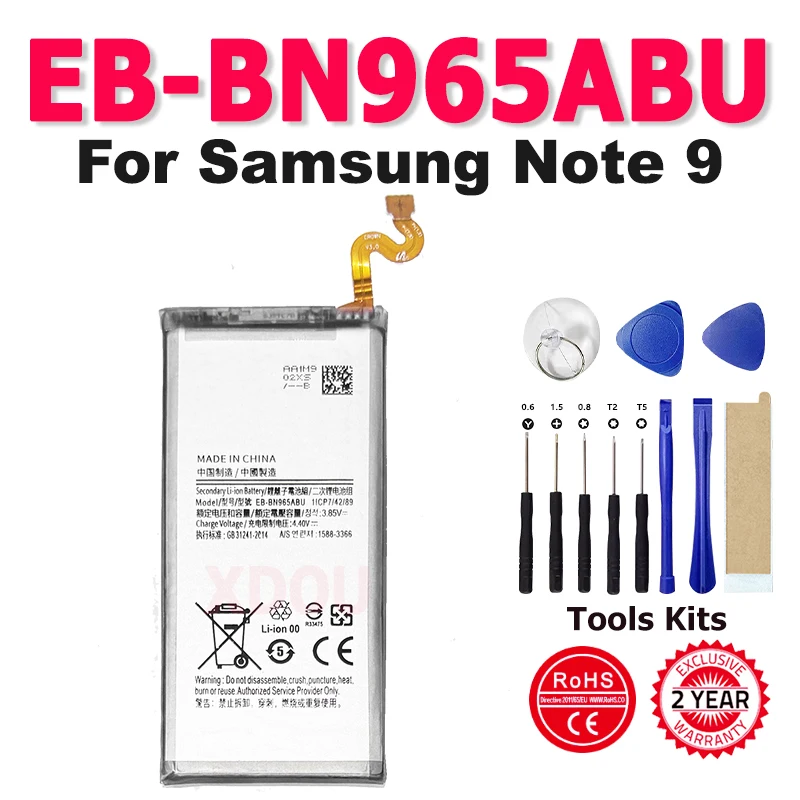 

New Phone EB-BN965ABU Battery For Samsung Galaxy Note9 Note 9 N960U SM-N9600 SM-N960F N9600 SM-N965F In Stock