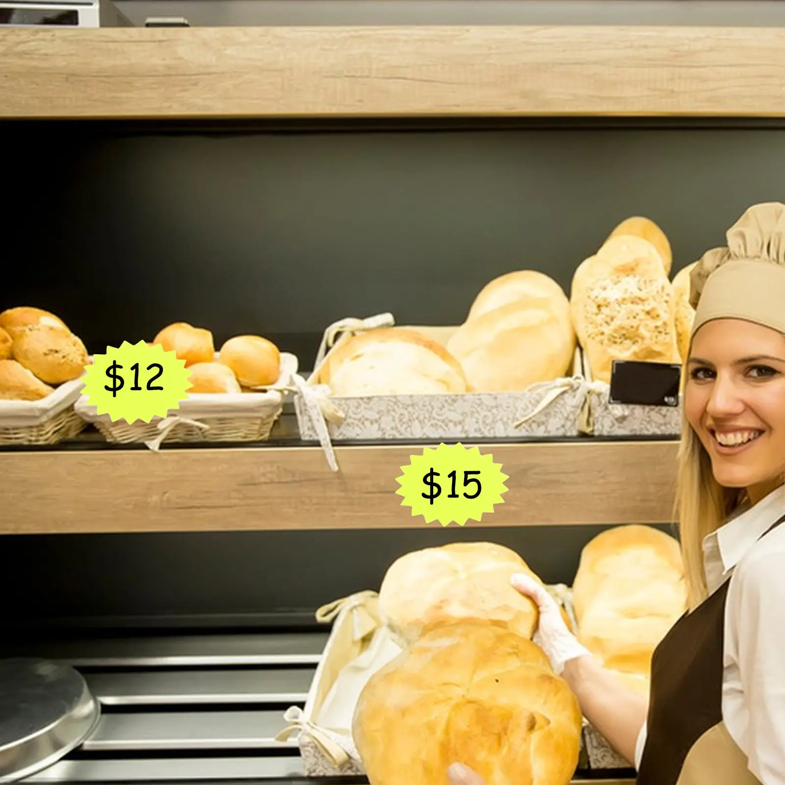 

100Pcs Supermarket Price Tags Blank Paper Labels for Retail Stores Easy Peel Stick Price Display Signs for Commerce Sale