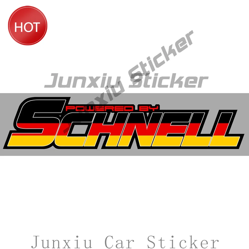 Powered By Schnell Dub Combi Cox Outdoor Decal For Travel Case Reflective Silver Vinyl Waterproof Sticker