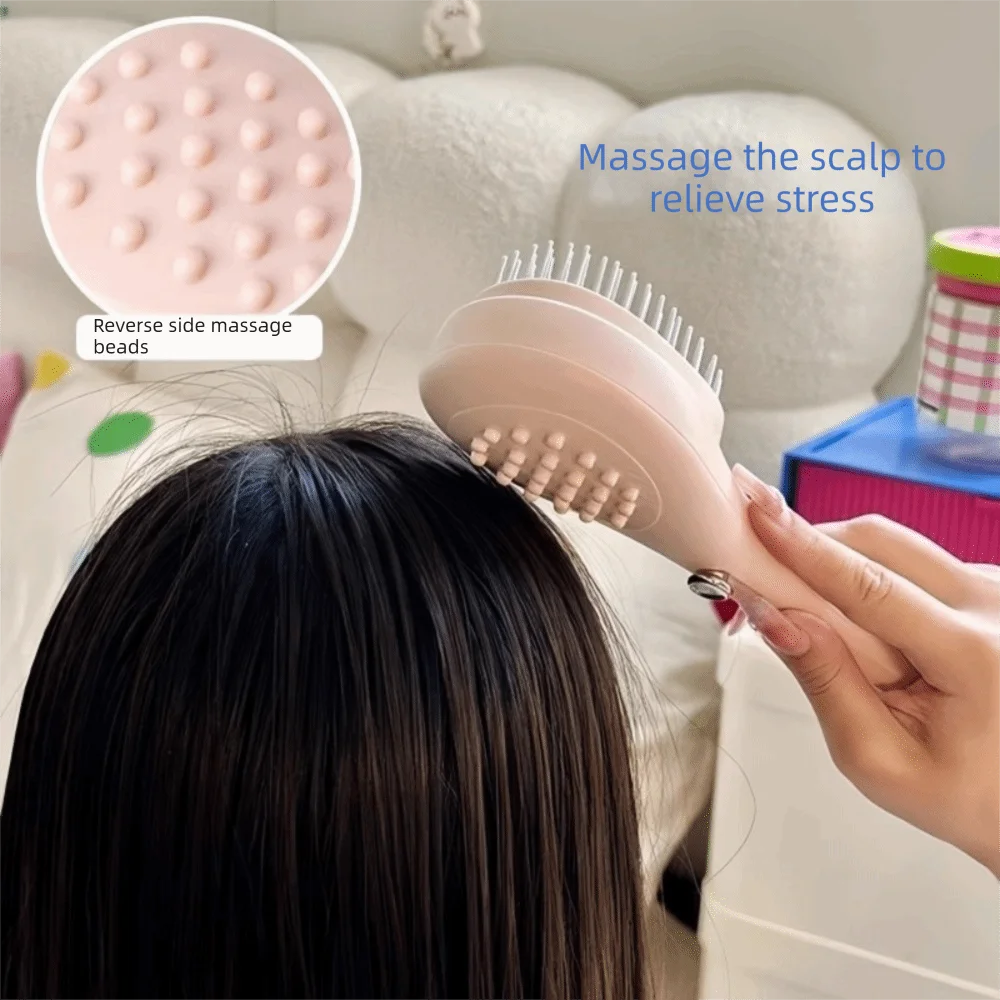 Portable ABS Hair Comb Anti-Static Retractable Scalp Massaging Brush Self-Cleaning Magic Comb