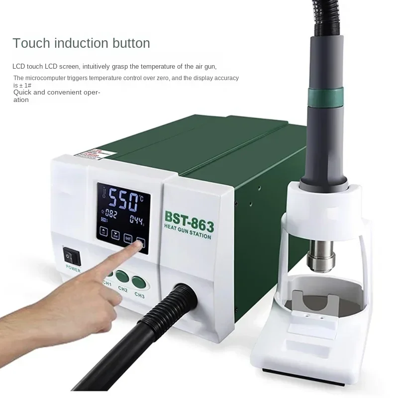 

Hot sales 863 Hot Air Gun Desoldering Station Anti-Static Soldering Station Digital Display Lcd Touch Constant Temperature