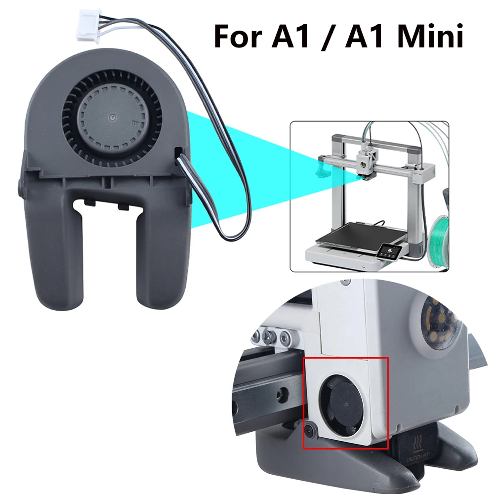For A1 A1 Mini Cooling Fan Component Parts 5015 Air Blower Cooler Fan Replacement for TZ A1 Mini / A1 3D Printer Accessories