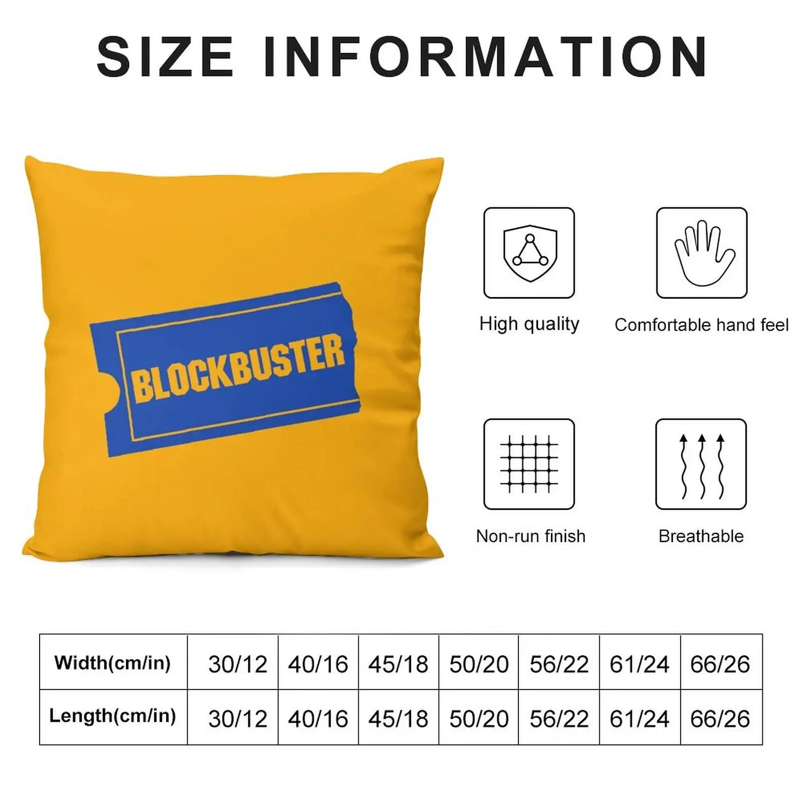 Blockbuster Retro Logo Throw Pillow Cushions Cover christmas supplies ornamental pillows pillow