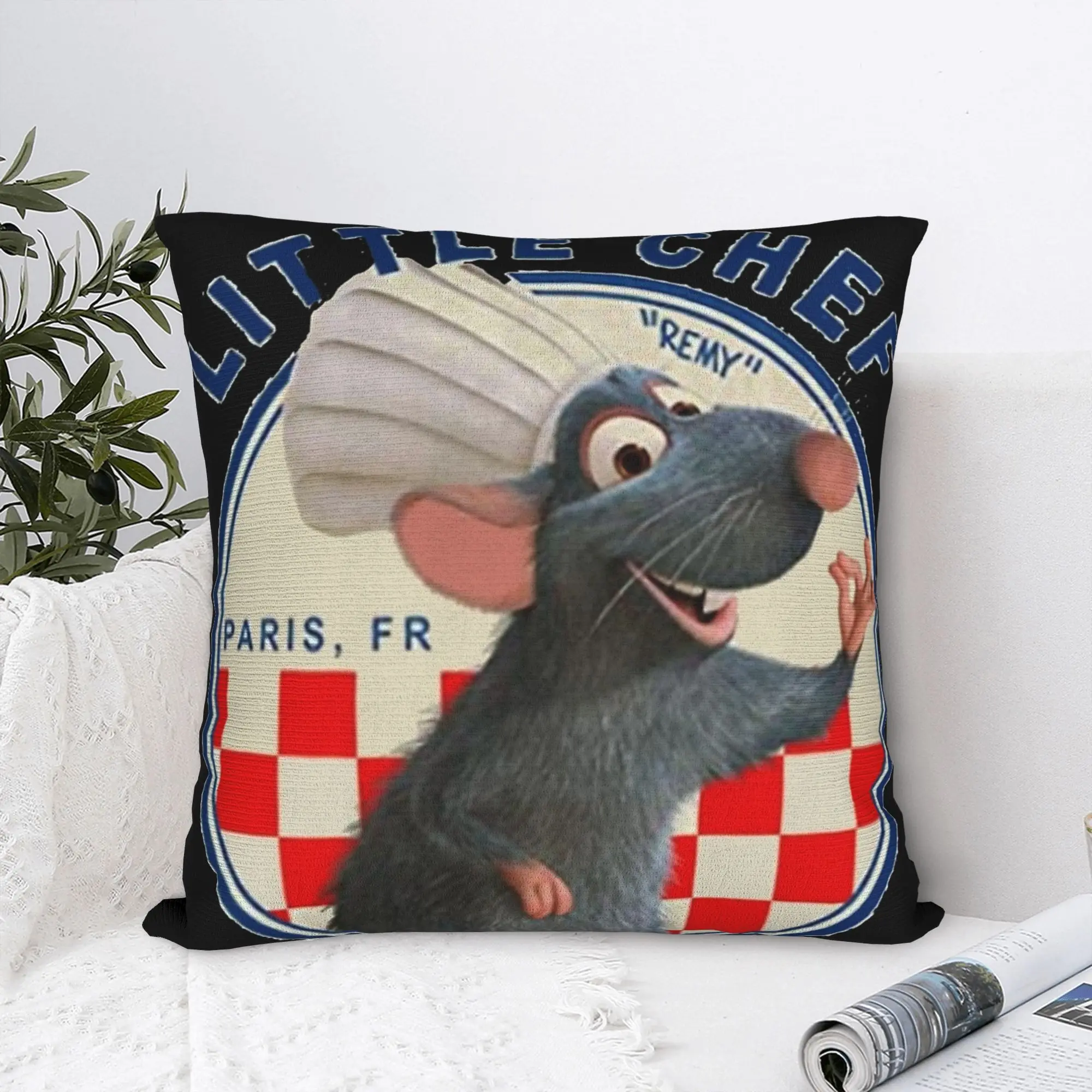 Pillow Case Cute Ratatouille  Comfy  Pillow Cover For Sofa Couch Bed Living Room Morden Pillowcases