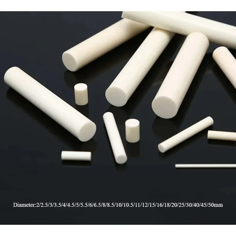 99% Alumina Ceramic Round Rod High Temperature Resistant Insulation Rod Precision Machining Diameter 2-50mm
