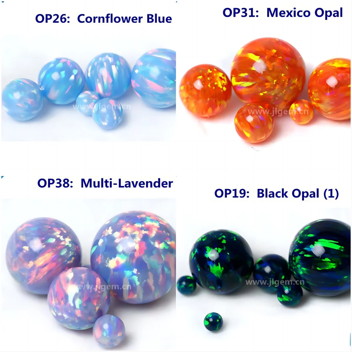 

(50Pcs/Lot ) 10MM Different Colors Round Ball Synthetic Opal Loose With Full Drilled For Jewelry