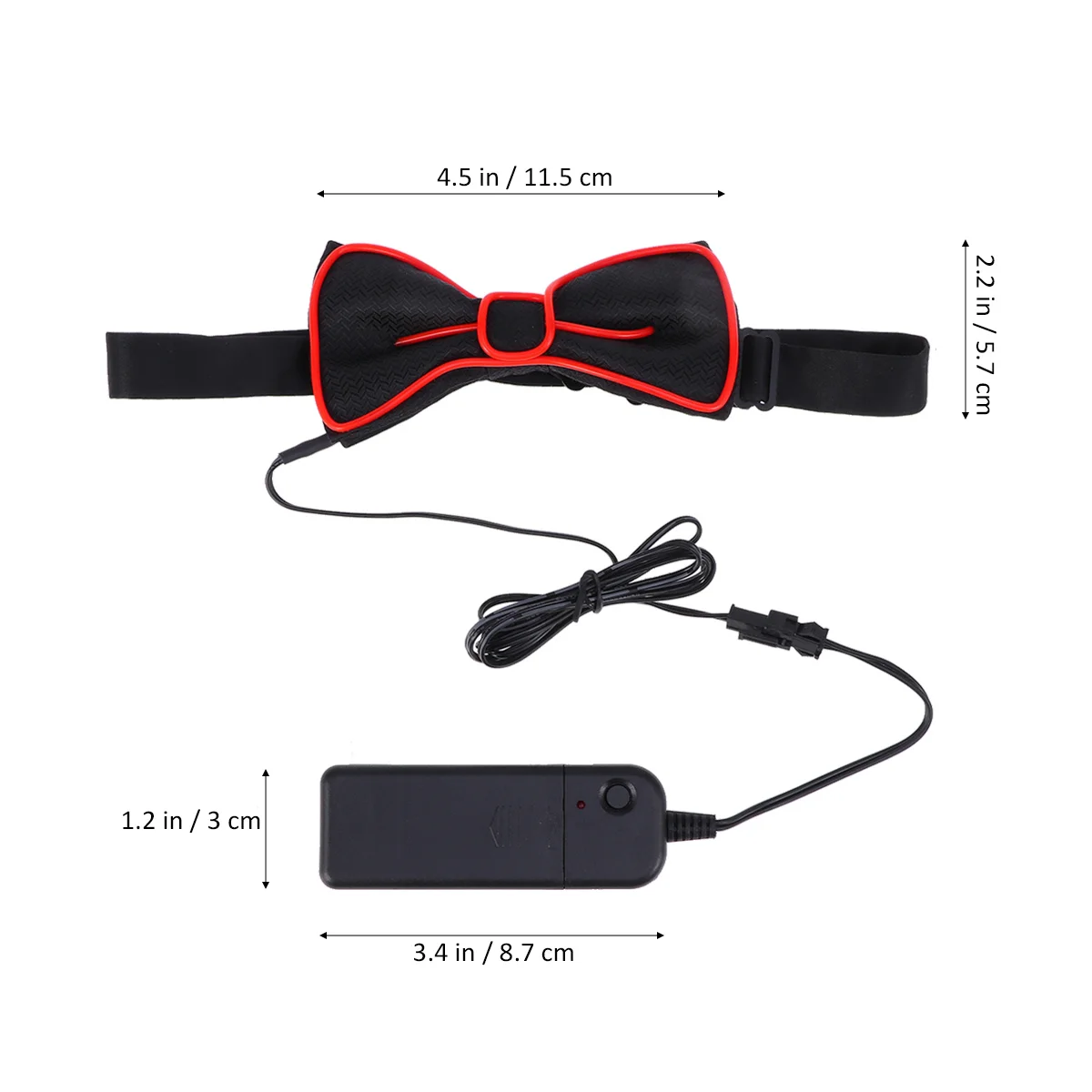 발광 LED 파티 타이 레드 플래싱 보타이 할로윈 코스프레 의상 홀리데이 축제 장식