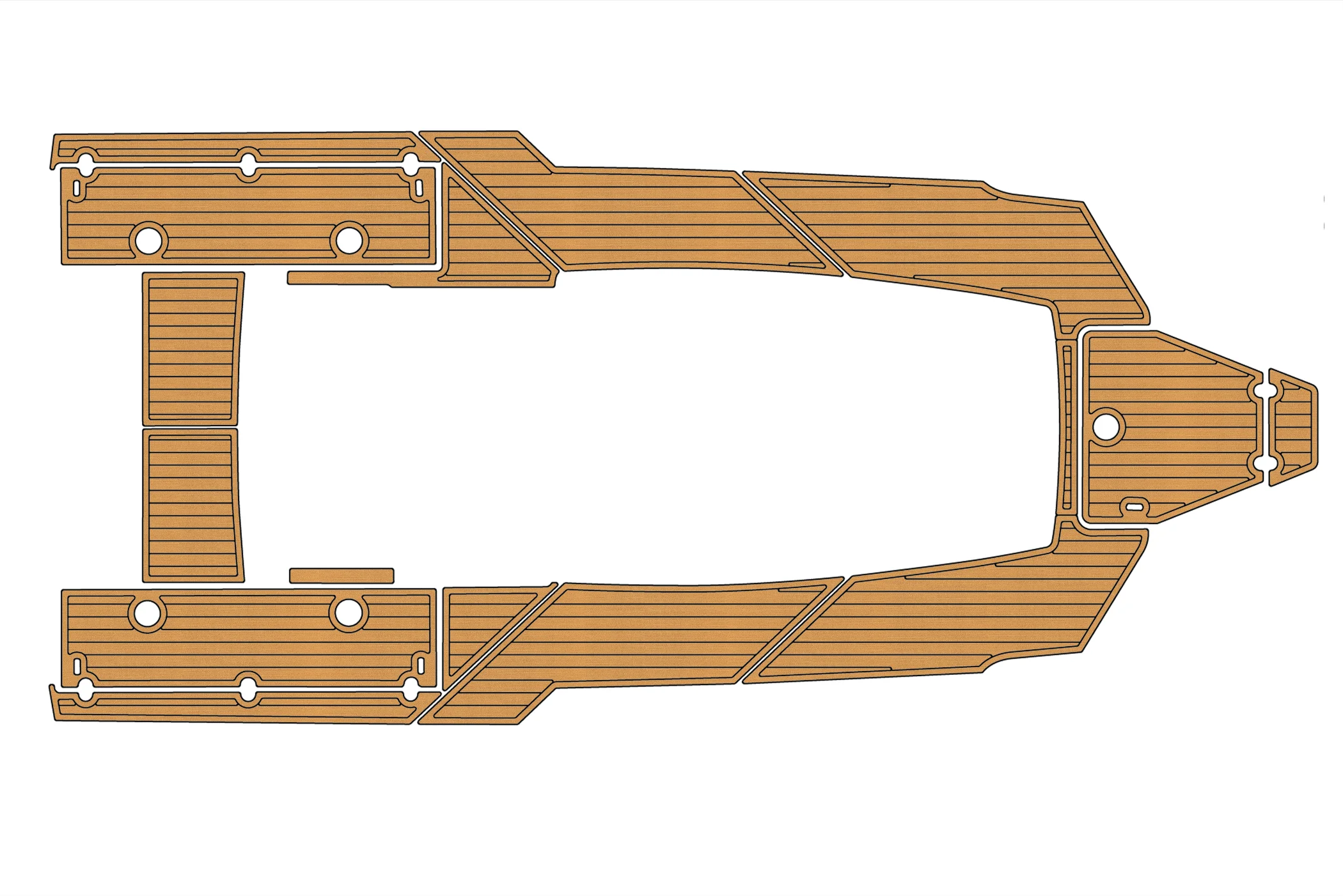 

2022 Blackfin 272 CC Cockpit swimming bow platform 6mm EVA TEAK FLOOR Non-slip mat