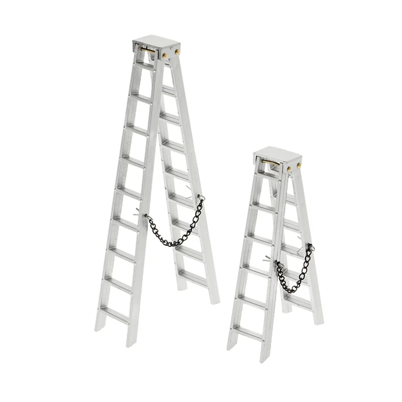 A84F-1/10 Scale Accessories Mini Folding Ladder For 1:10 RC Crawler Car Traxxas TRX4 Axial SCX10 AXI03007 Tamiya