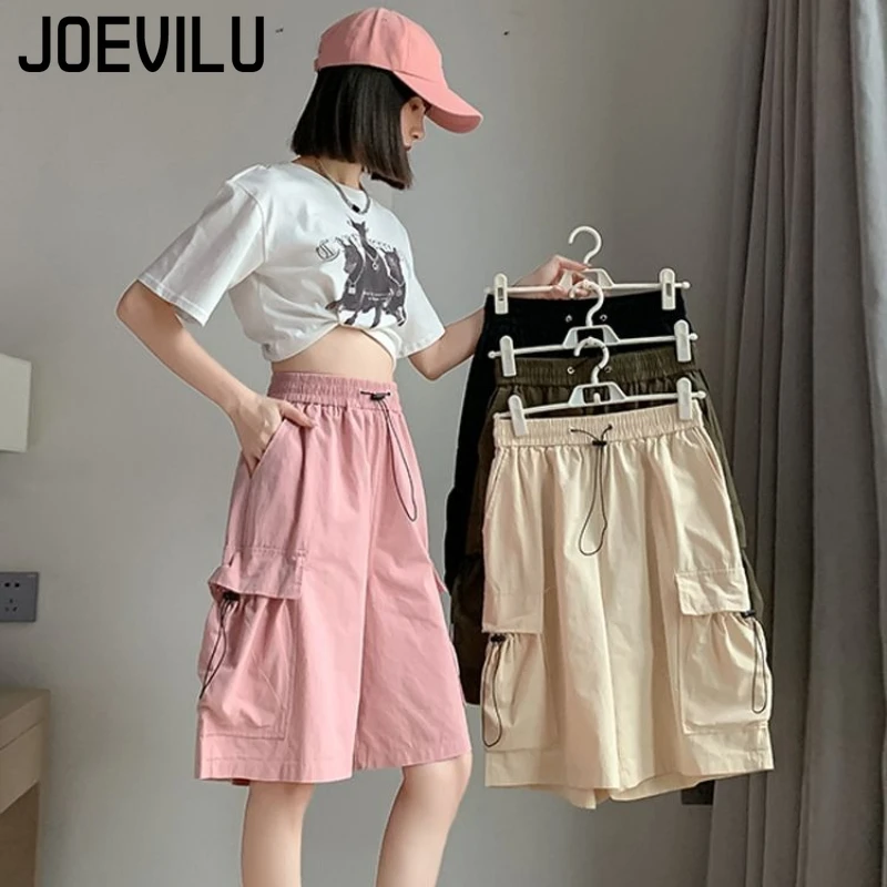 

Women's High Waisted Loose Fit Sports Shorts Quick Drying Summer Knee Length Casual Shorts Comfortable Wide Leg Pants 5 Pants