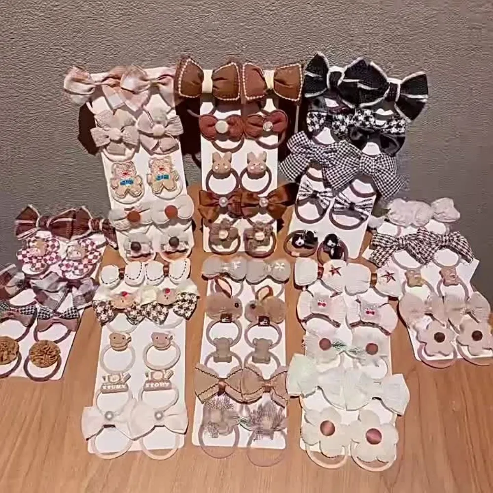 10 szt. Wysokiej Jakości Śliczne Gumki do Włosów Słodkie Elastyczne Kokardki Opaski do Włosów Akcesoria do Włosów dla Dzieci