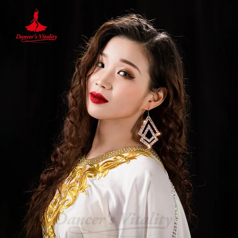 Modern Dancing Earrings Women\'s Customized Senior AB Stones Jewellery Accessory Oriental Belly Dance Performance Accessories