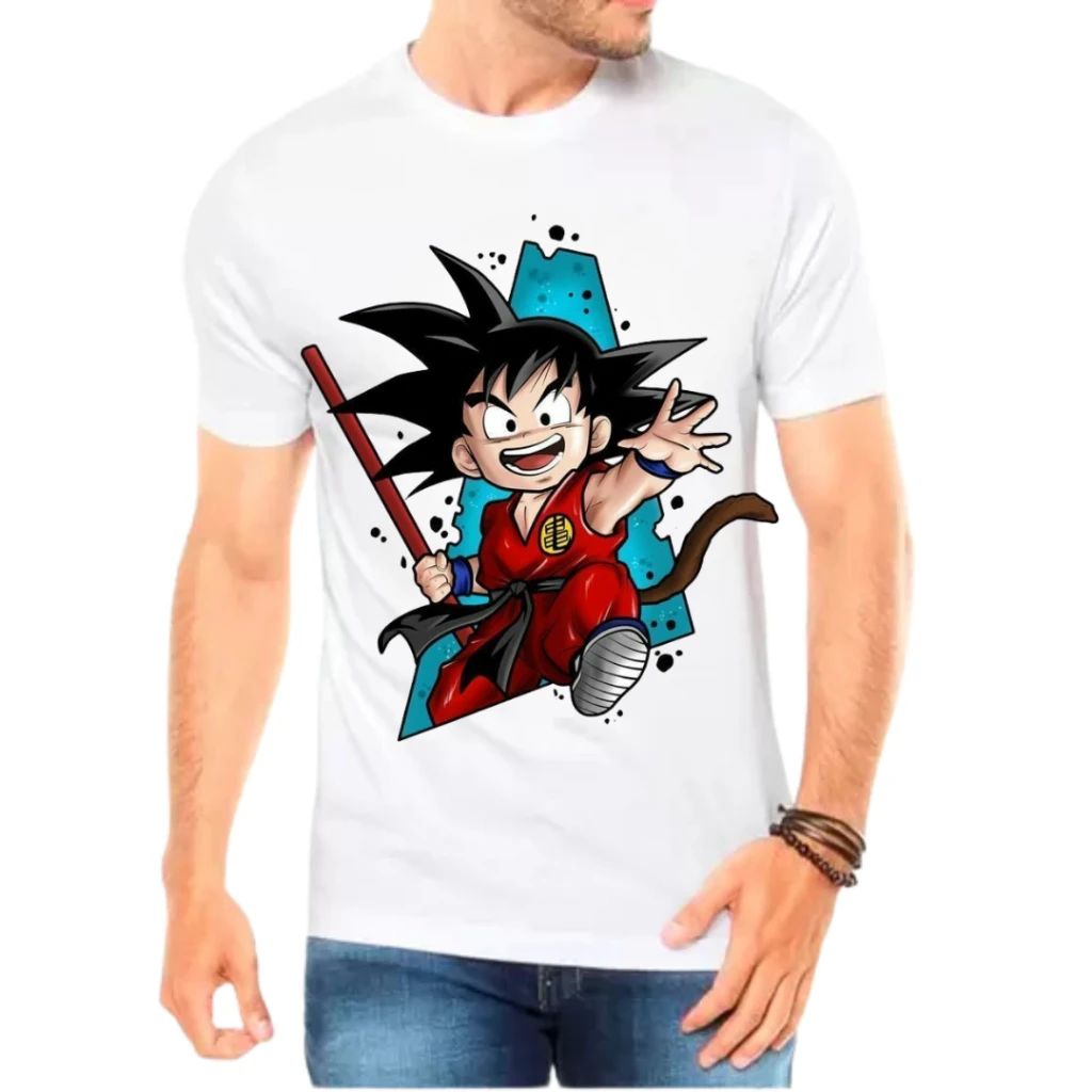 Camisetas con estampado de Dragon Ball de Anime para hombre y mujer, camisetas deportivas informales, holgadas, de gran tamaño, cómodas, de algodón, de manga corta, Y2k