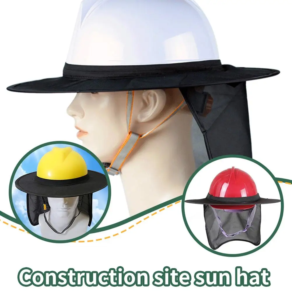 Work Safety Visor Summer Face And Neck Sun Protection Ultraviolet-proof Breathable Outdoor Construction Garden Work Helmet