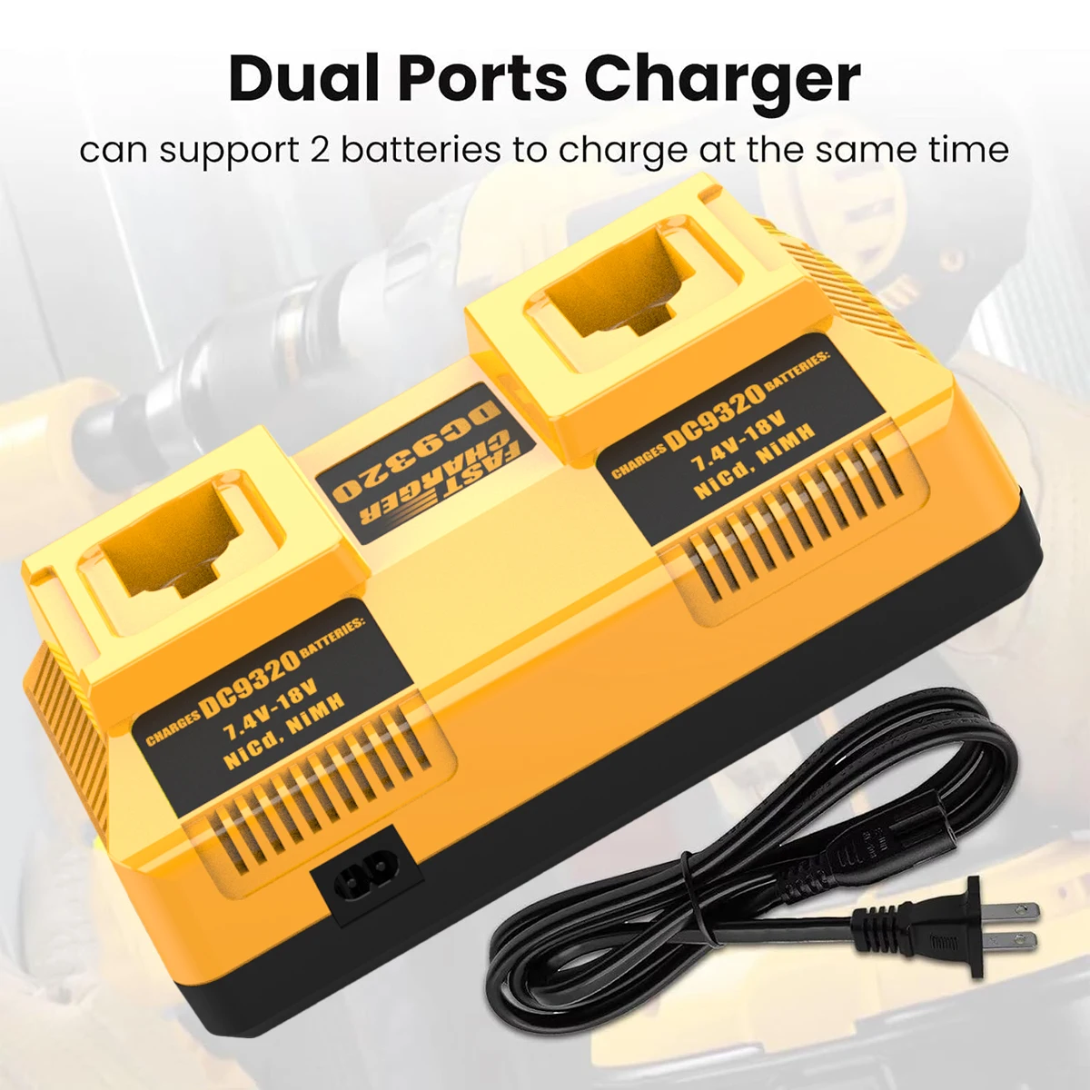 DC9310 Charger for Dewalt 7.2V-18V XRP Battery NI-CD NI-MH DC9096 DC9098 DC9099 DC9091 DC9071 DE9057 DW9096 DW9094 DW9072