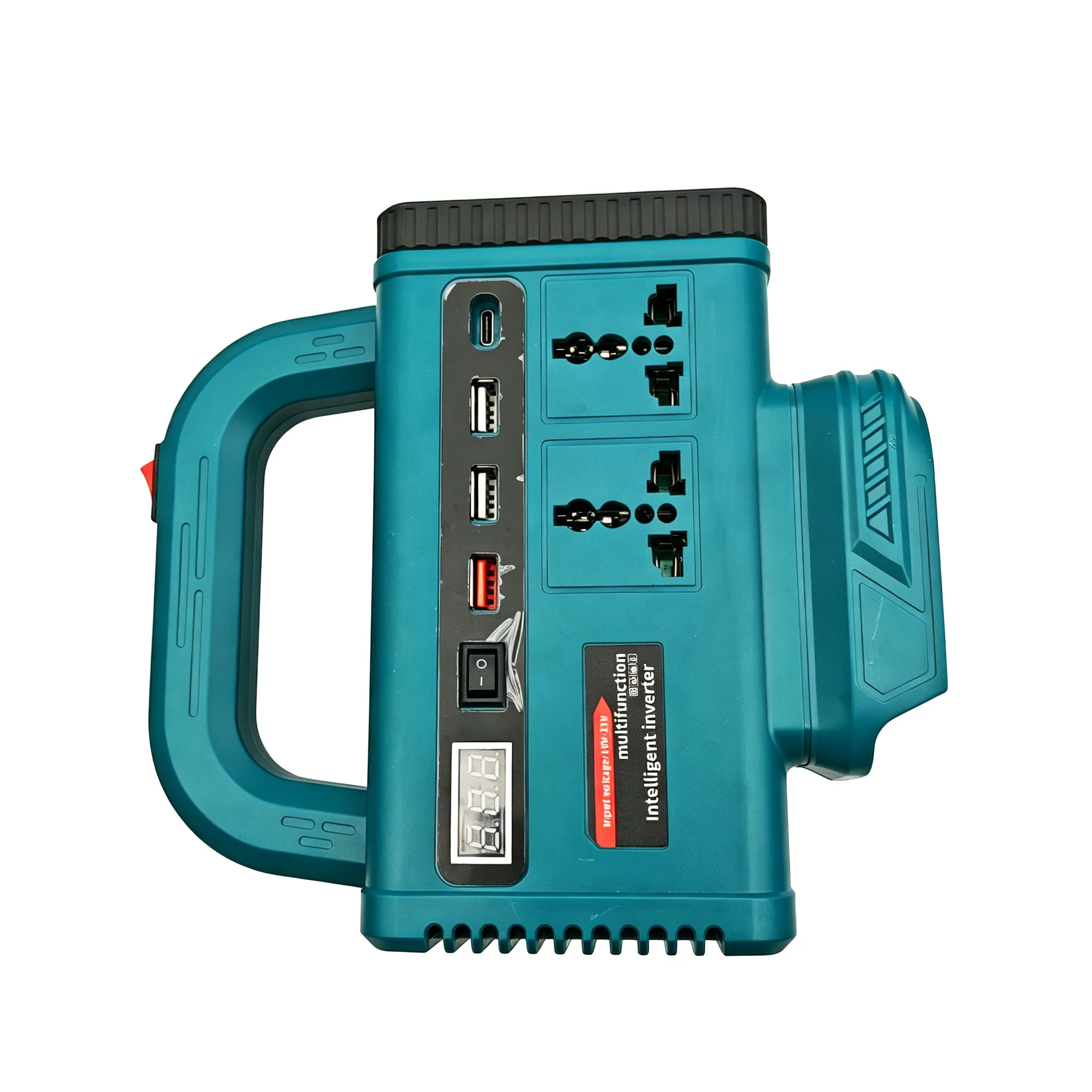 Lithium-Batterie-Wechselrichter, tragbare Stromversorgungsstation, Handgenerator, Notstromversorgung für Makita, DeWALT und Milwaukee. – Detail 4