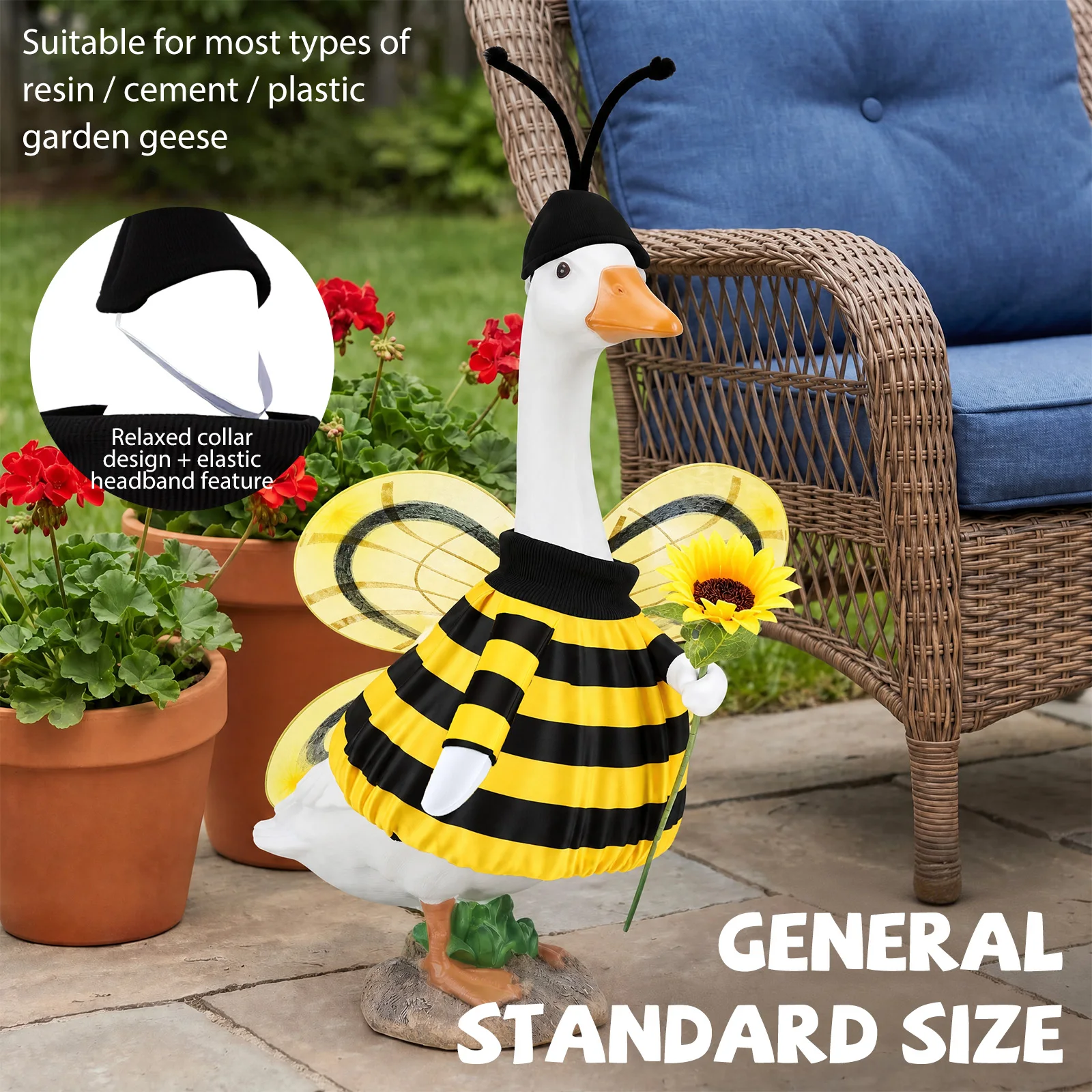 Bee/Ladybug Porch Goose Outfit - Bonsai Garden Ornaments ulasan dan harga