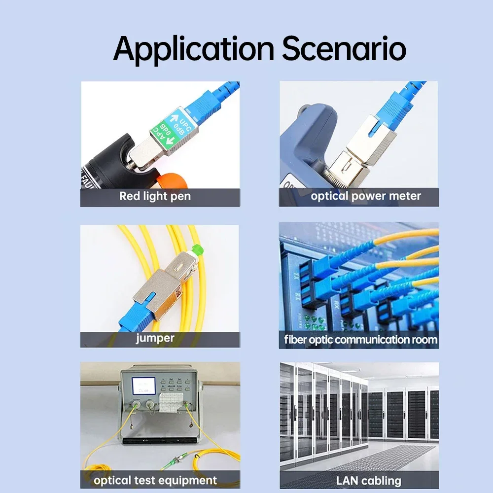 Natalink SC/APC male to SC/UPC Female Fiber Optic Adapter Single Mode Hybrid Optical Connector Coupler FTTH Red Light Pen Jumper