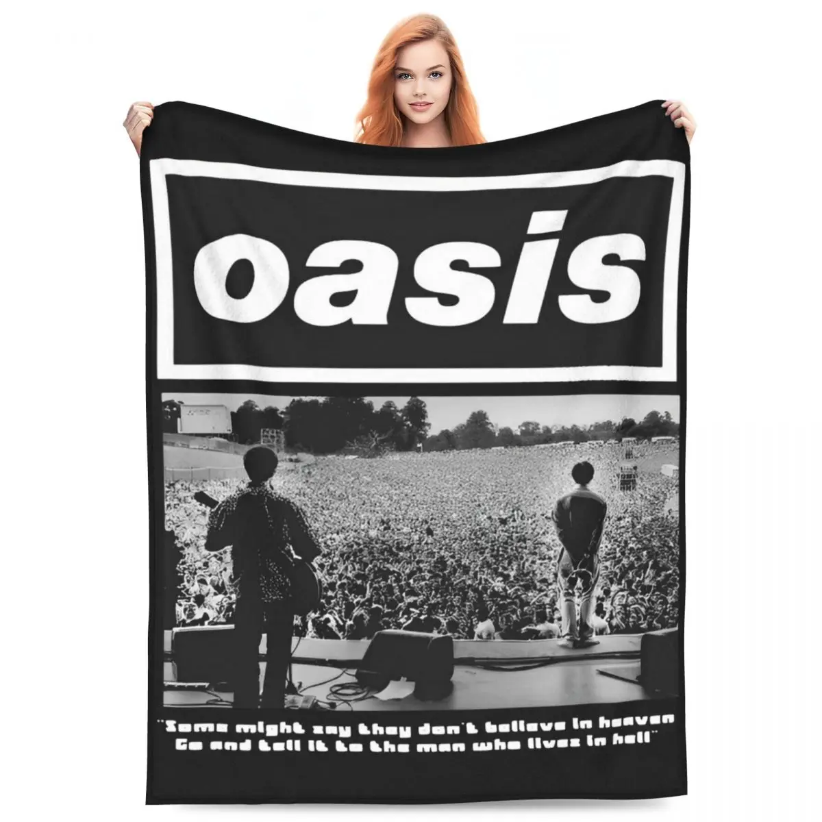 O-Oasis Rock Band Tour Music Blanket Soft Flannel Healing Gifts Throw Blankets Plush Thin Quilt