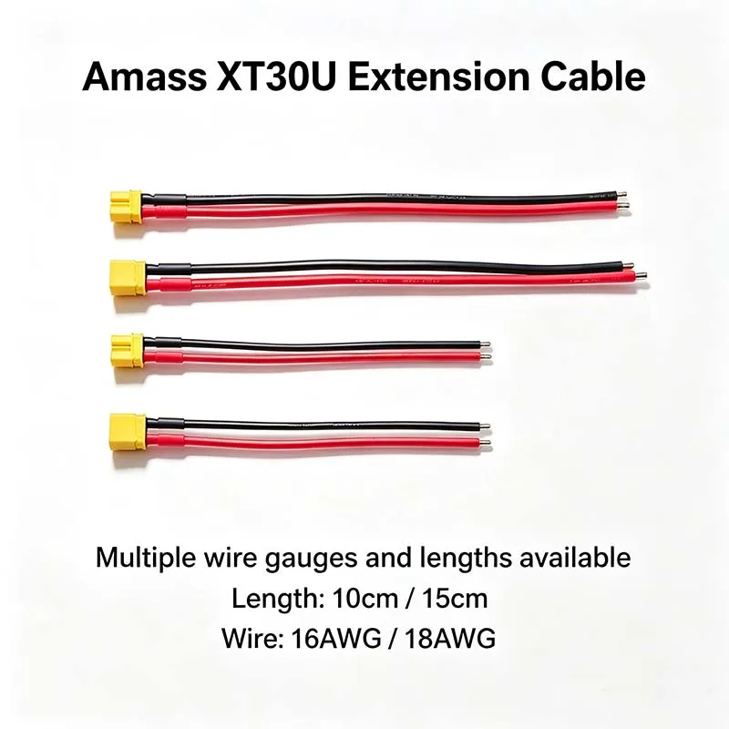 Image of 1 Stück/5 Stück XT30U Amass 1 Stück männlich weiblich Stecker mit 16/18 AWG Siliziumdraht