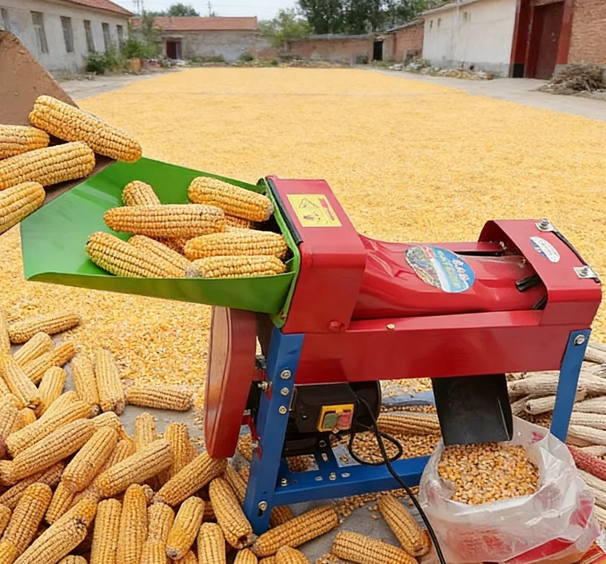 

Автоматическая молотарка для кукурузы, мощная электрическая молотарка для кукурузы, эффективная молотилка для кукурузы для сбора урожая фермы и сельскохозяйственных задач