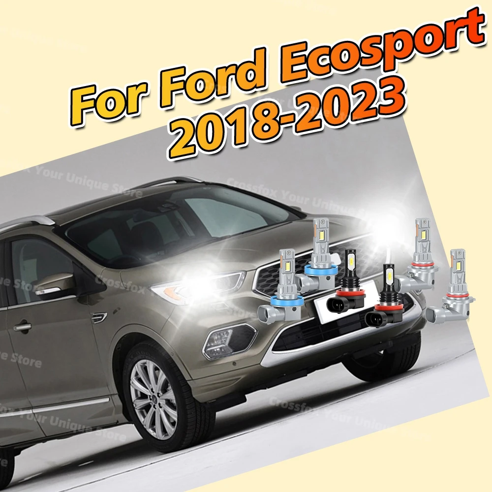

Комплект двухсторонних фар 2/6x для Ford Ecosport 2018-2023, 3570 CSP, 30000 лм, 12В, 6000К, ближний/дальний свет, противотуманные лампы