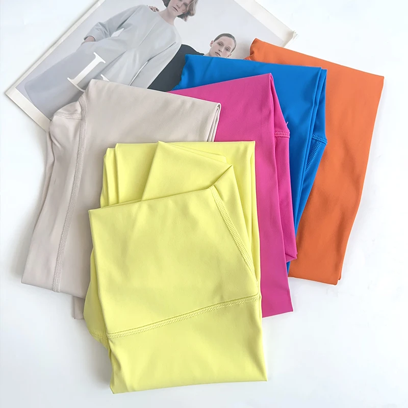 New Color Series Naked Feeling High Waist Women's Sports Yoga Leggings Elastic Comfort Look Slimmer Running Leisure Sports Pants