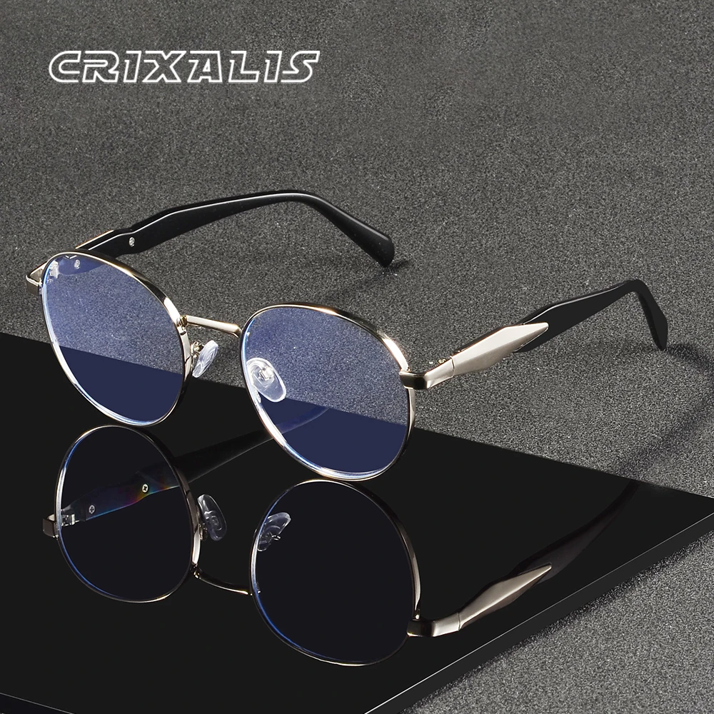 CRIXALIS Oval Anti Blaues Licht Gläser Für Frauen Marke Designer Rezept Brillen Computer Brillen Anti Blaues Licht Gläser