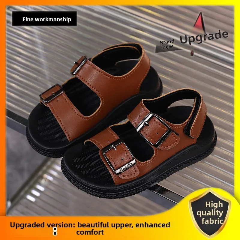 Jungen-Sandalen 2026 Neue Kinder-Strandsandalen Modische Sportliche Rutschfeste Verschleißfeste Babyschuhe 1-6 Jahre Alte Lederschuhe – Detail 5
