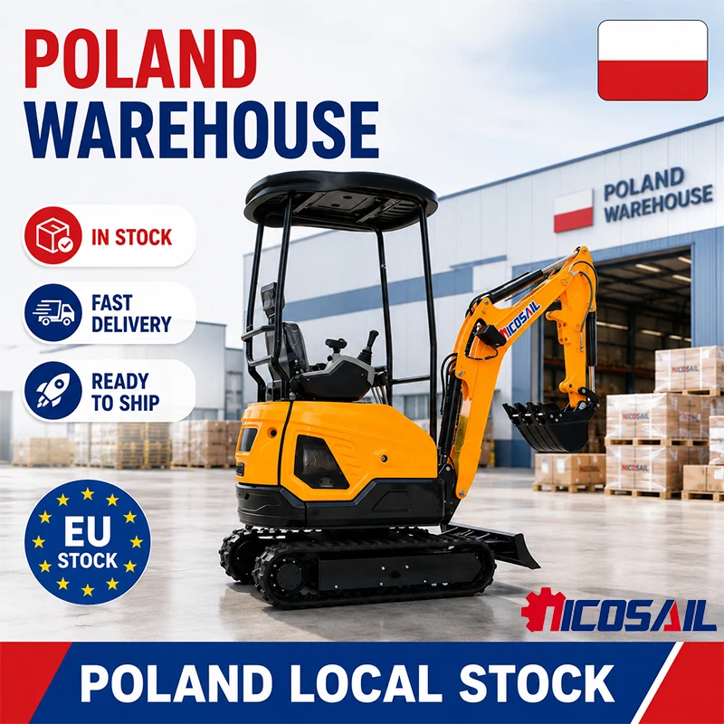 OEM Custom OKW18L 1.8T Mini Excavator Hydraulic Digger Poland Stock for Trenching, Farm and Construction
