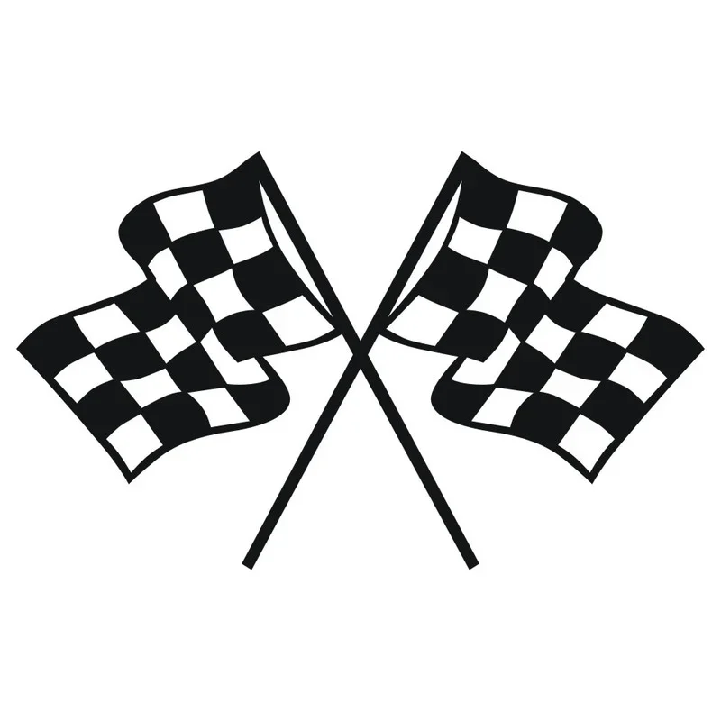 

Personalized Checkered Flag Racing Car Sticker Accessories PVC Window Waterproof Motorcycle Decal,18cm*11cm