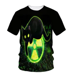 The Latest Best-Selling Biohazard Nuclear Radiation Waste Water Logo Pattern Men'S T-Shirt Personality Danger Warning Clothing