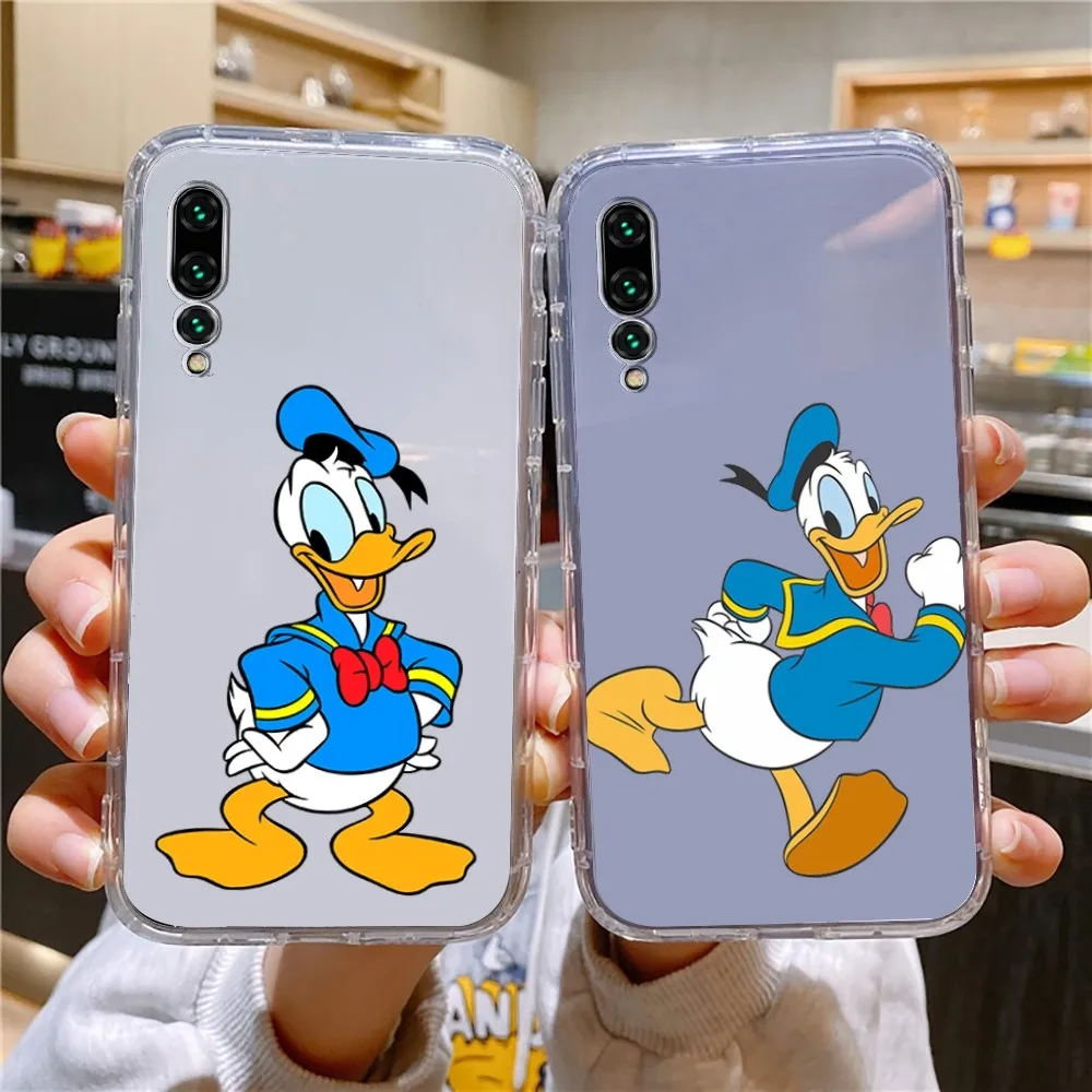 Cute D-Donald Duck Phone Case For Xiaomi 11 Redmi Note 11 5G 8T 9A 9 10T Note8Pro Note9 12SUltra Transparent Case