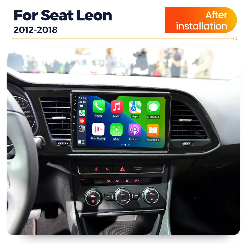 

Новое автомобильное радио 2026 года с Carplay и Android Auto для Seat Leon 3 MK3 2012-2020, GPS-навигация, автомобильный мультимедийный плеер, RDS-стерео, Wi-Fi, аудиосистема