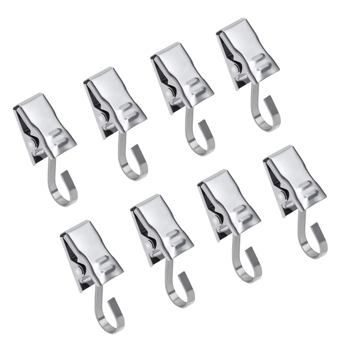 

60 Pcs Curtain Hook Clamps Clip with Thicken Hooks Stainless Steel Clips Shower