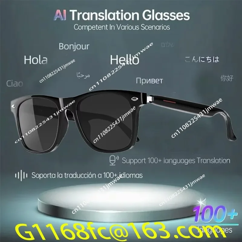 E13 Smart AI Translation Glasses Bluetooth Wireless Call Music Outdoor AI Smart Glasses Smart Sports Sunglasses Part
