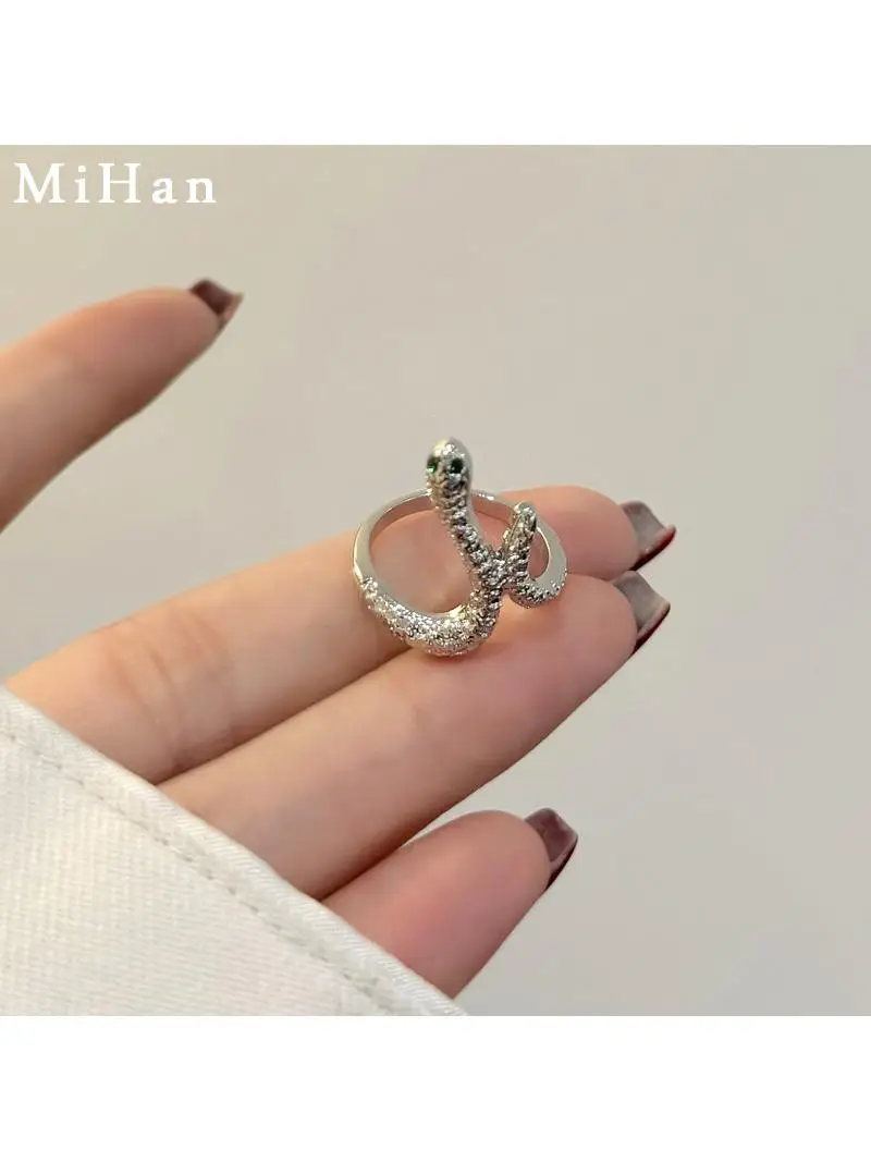 

Trendy Snake ape Ring Simple Punk Hip Hop Sle Cool Personalized Exaggerated Index Ring Faionable Accory