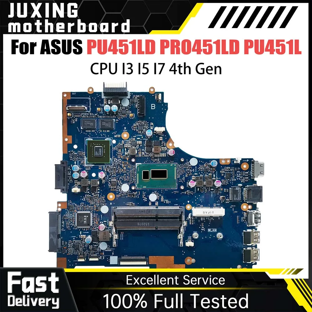 

PU451L Notebook Mainboard For ASUS PRO ESSENTIAL PU451LD PRO451LD Laptop Motherboard CPU I3 I5 I7 4th Gen GT820M DDR3L