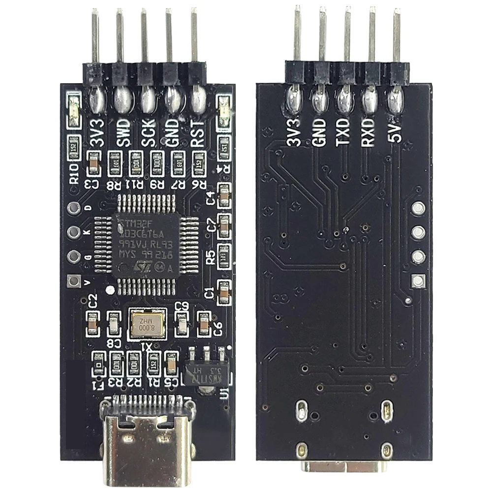 STM32-Brenner-Downloader-Module-Emulator für Cortex-M-Chip ARM. Ersetzt für JLINK und STLINK 10M SWD CDC TTL-Anschluss USB TYPE-C