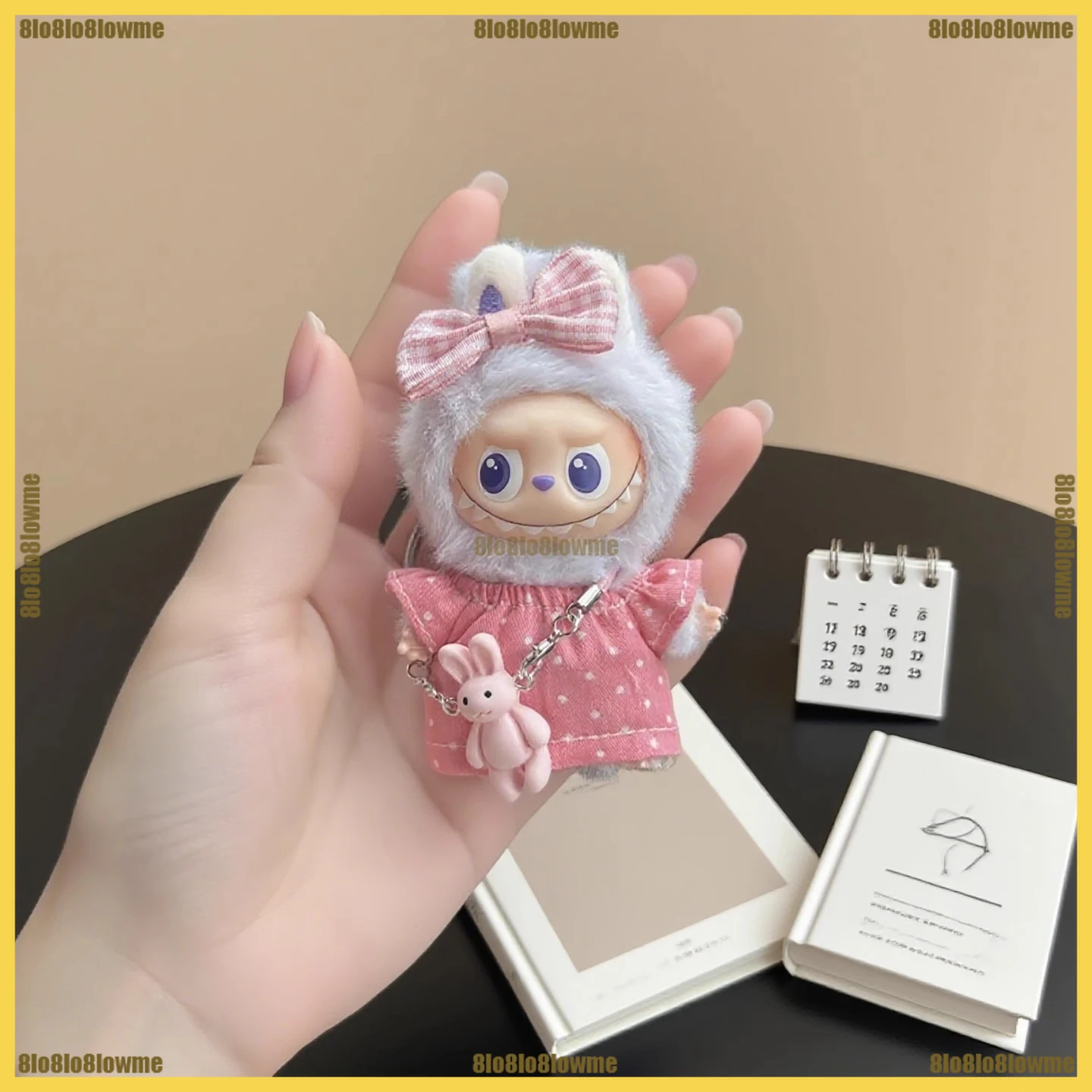 패션 인형 액세서리 신상 라부부 4.0 의류 달콤한 벨트 드레스 가방 3종 세트 미니 플러시 인형 의류