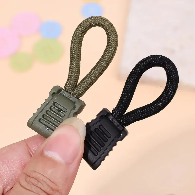 5/20pcs Replacement Clip Zipper Pull Puller End Fit Rope Tag Fixer Zip Cord Tab Buckle Travel Bag Suitcase Backpack Outdoor Tool