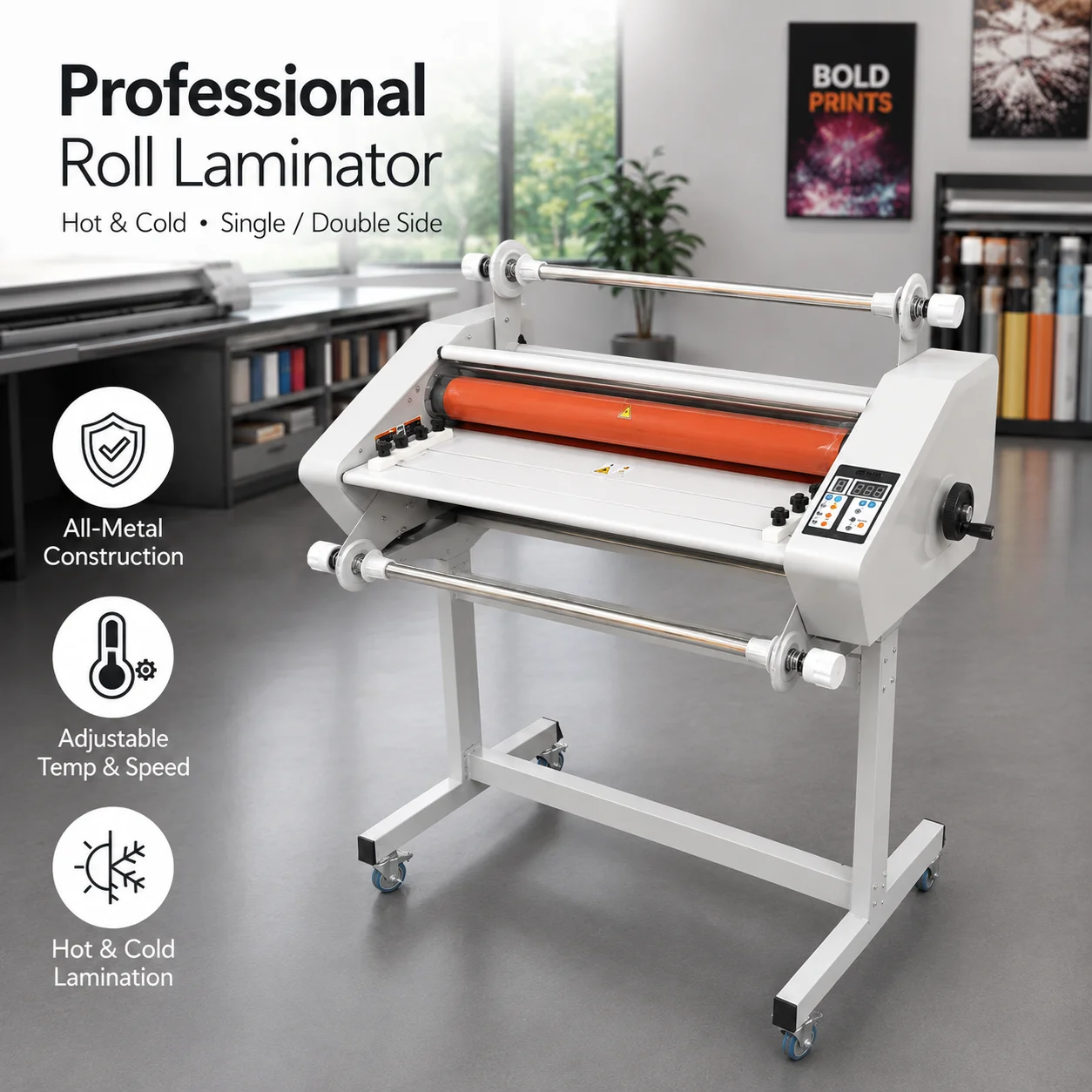 

FM-650 High Quality Laminator Machine Automatic A1 24 Inch Single Or Double Sides Cold And Hot Roll Laminating Machine
