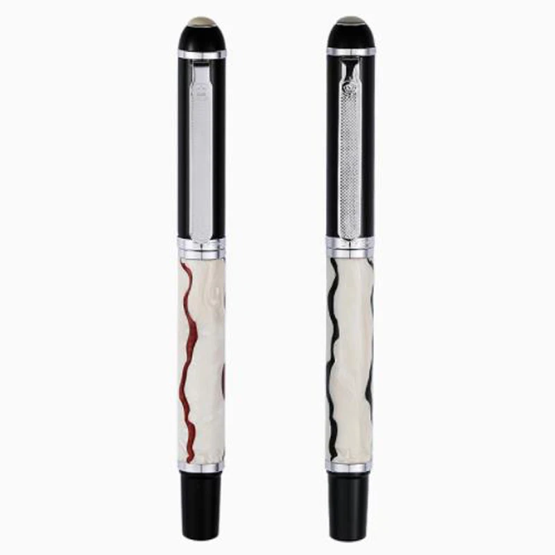 Duke Buckingham Rollerball Pen Beautiful White Jade And Jewels on Top Collection For Office Home School Business Gift Pen