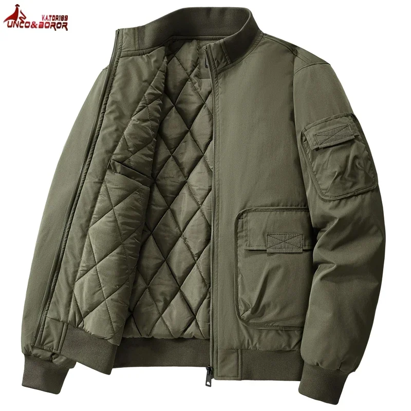 New Winter Parkas Coat Men Warm Waterproof Jacket Hooded Outwear Military Motorcycle Bomber Jacket Men Baseball Uniform Clothing