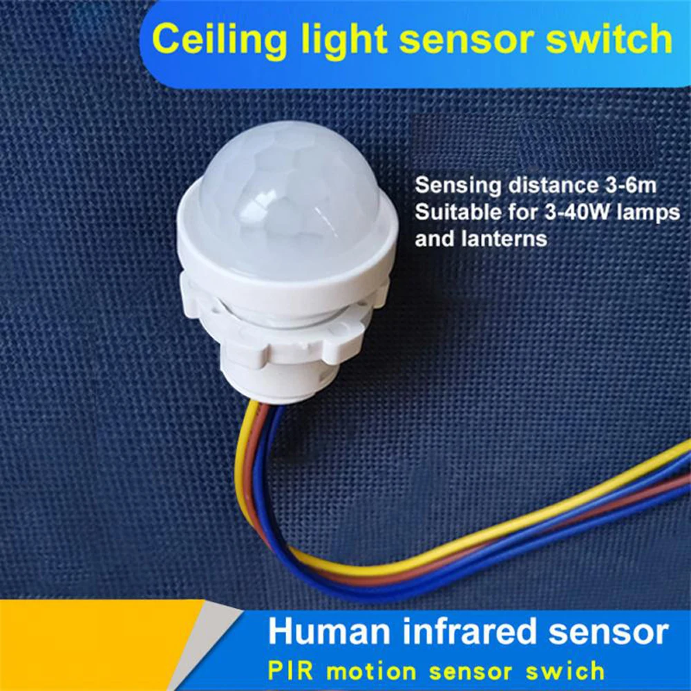 

110v 220v Home Indoor Outdoor Infrared Light Motion Sensor Time Delay Home Lighting PIR Switch LED Sensitive Night Lamp