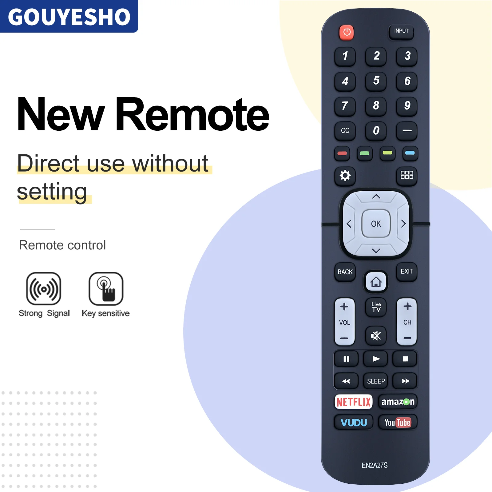 

Пульт дистанционного управления EN2A27S для Sharp Smart TV 55H6B, 50H7GB, 50H6B, N6200U
