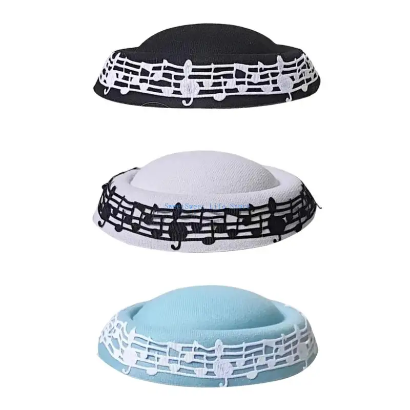 

D5QB Elegant Homburg Fedoras Top Hat Fascinator Base Solid Color Hat Flat Hat Headwear Western Trend for Casual Wear