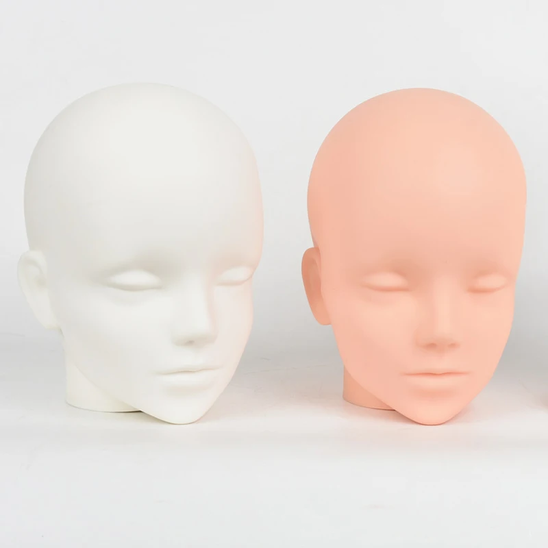 Tête de mannequin pour perruques de cosplay d'anime, modèle 2D pour la coiffure et la coupe de perruques, accessoire de pratique et d'affichage pour les coiffeurs de perruques.