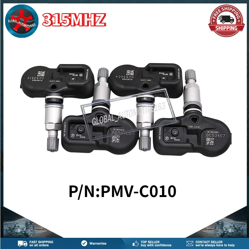 

315MHZ PMV-C010 42607-06020 Tire Pressure Monitor Sensor TPMS For Toyota Camry Corolla iM Highlander Mirai Prius C RAV4